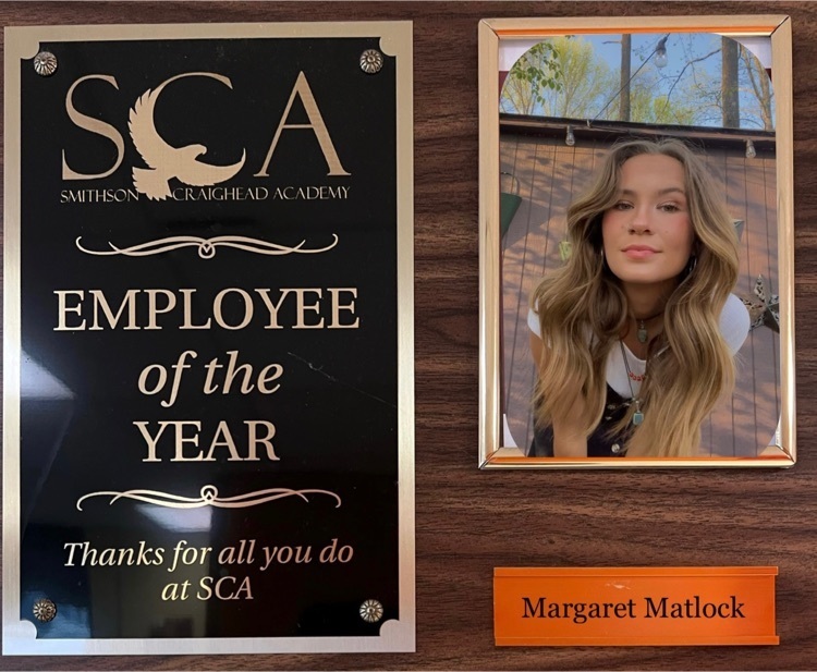 SCA 2022-2034 Employee of the Year Ms. Margaret Matlock.