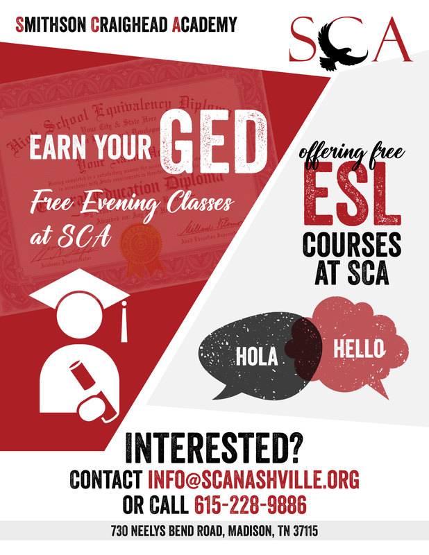 GED and ESL Courses available